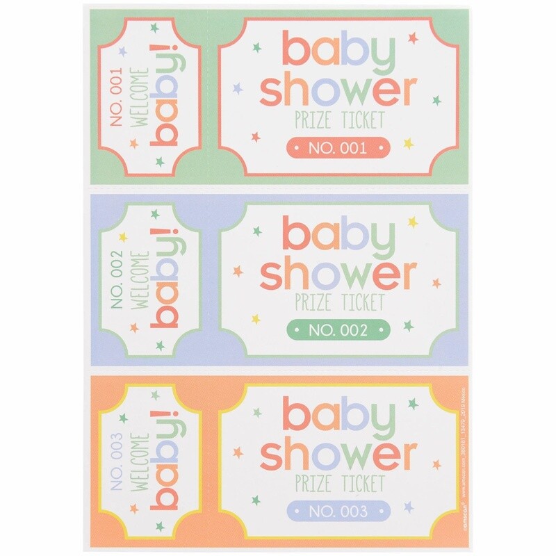 Baby Shower - Prize Tickets - 16 Sheets