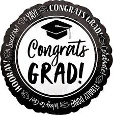 Foil Balloon - Congrats GRAD! - 17&quot; - 1pk