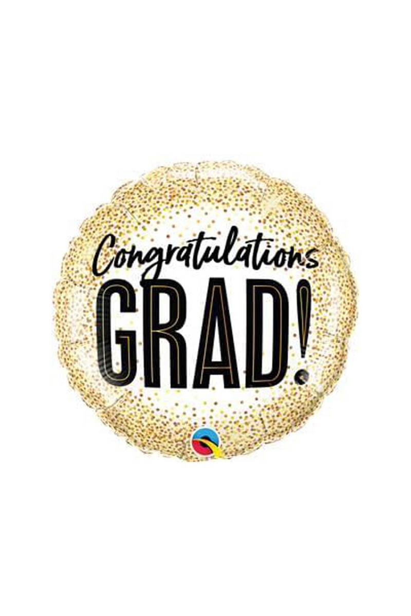 Foil Balloon - Grad - Glitter Dots - 18&quot;