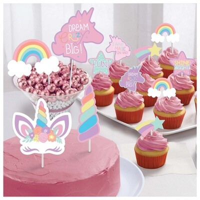 Topper Kit - Paper - Unicorn Party - 12pcs