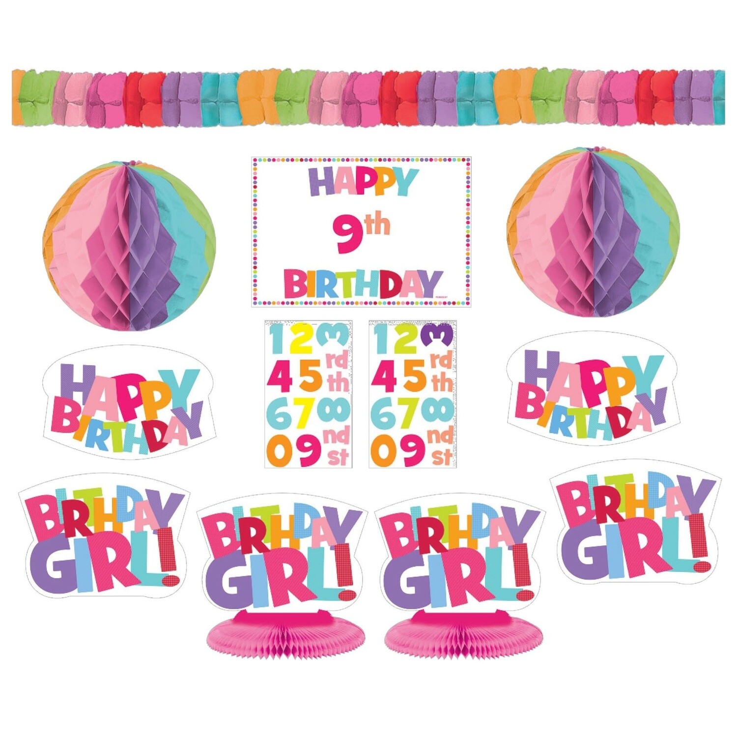 Decorating Kit - Customizable - Add an Age - Bday Girl