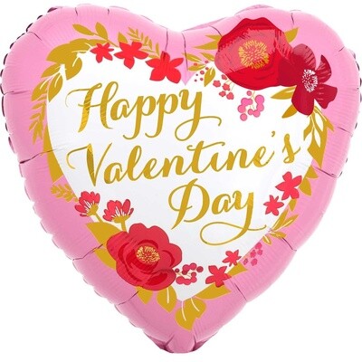 Foil Balloon - Happy Valentine's Day - 17''