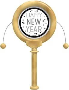 Slide Drum - New Year - Black - 1pc