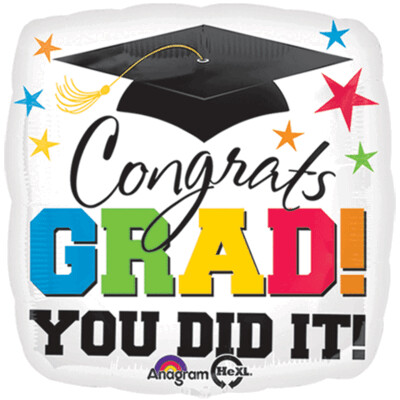 Foil Balloon - Supershape - You Did It! Congrats Grad - 1pk