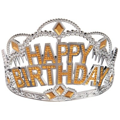 Tiara - Gold Birthday - 1pc
