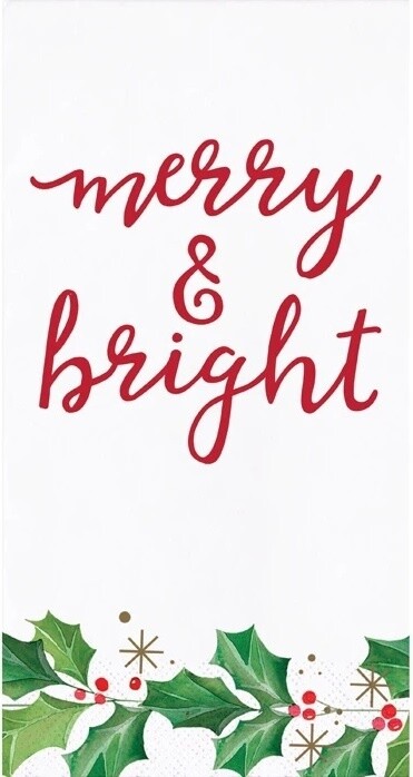 Guest Towel  - Merry &amp; Bright - 3 Ply - 16 PK