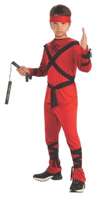 Costume - Red Ninja - Child Medium(5 -7)