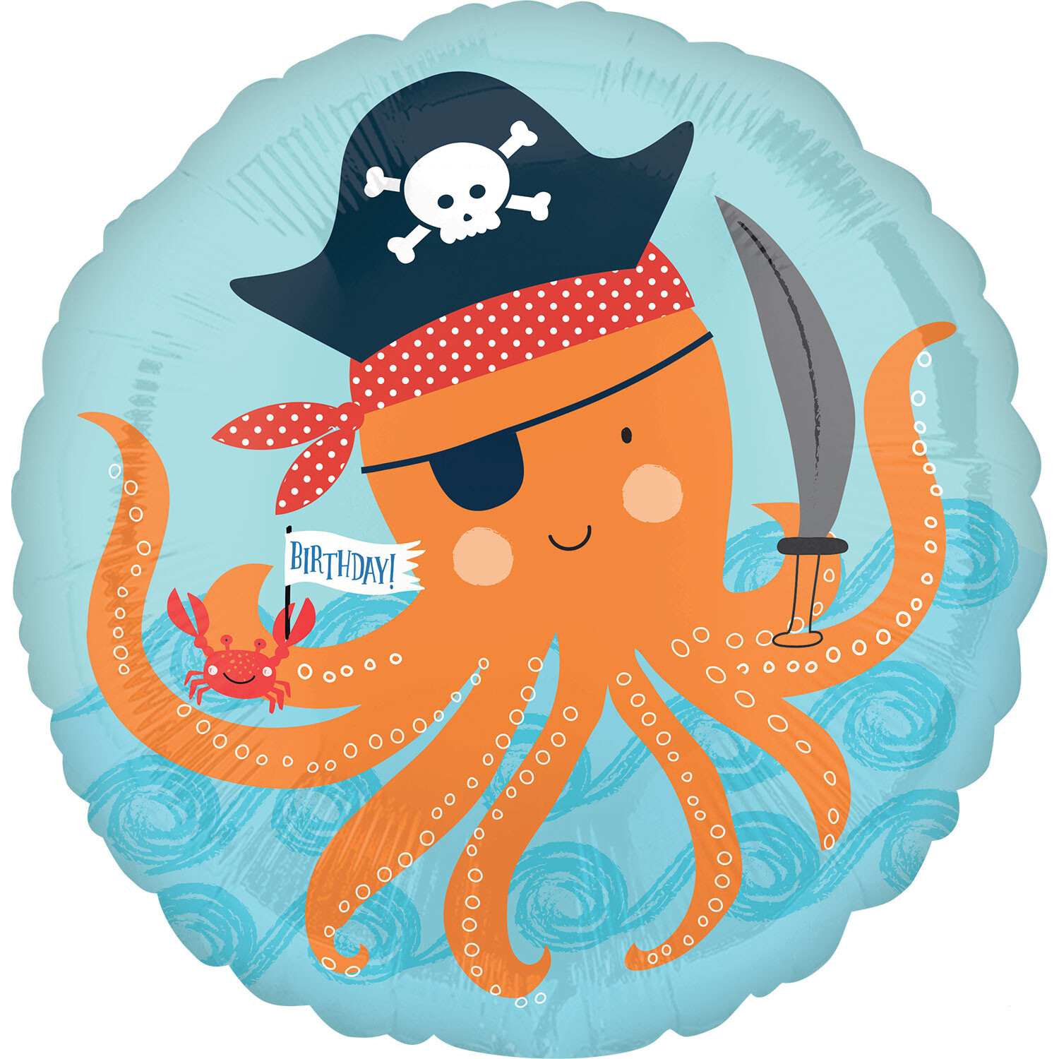 Foil Balloon - Ahoy Birthday - 17&#39;&#39;
