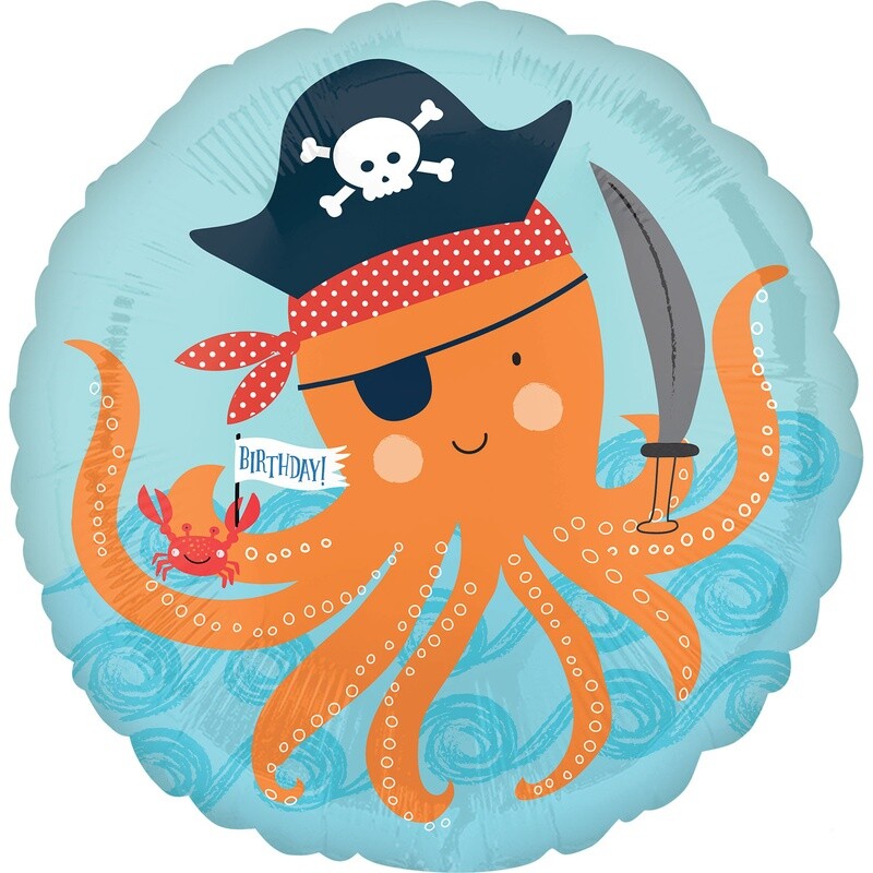 Foil Balloon - Ahoy Birthday - 17&#39;&#39;