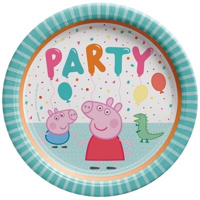 Plates LN - Peppa Pig Confetti party - 9&quot; - 8pcs