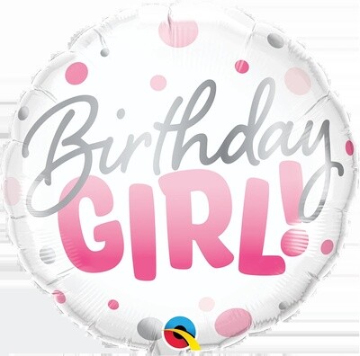 Foil Balloon - Birthday Girl - 18&quot;