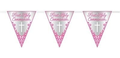 Banner - 1st  Holy Communion Pink - 9 FT.
