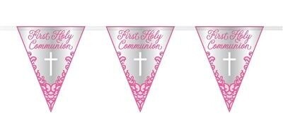 Banner - 1st  Holy Communion Pink - 9 FT.