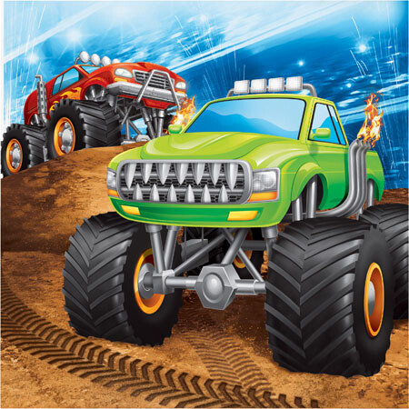 Napkins - LN - Monster Truck Rally - 16pkg