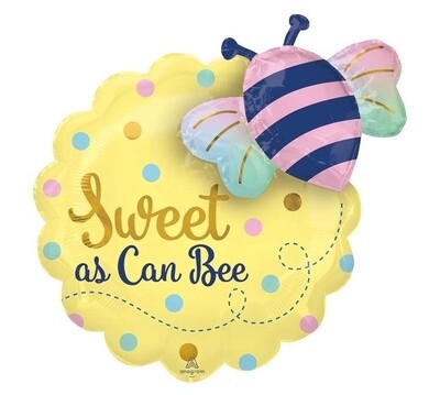 Foil Balloon  -  Super shape - Sweet as Can Bee - 23&quot;