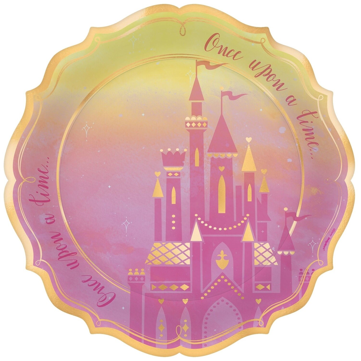 ©Disney Princess 10 1/2&quot; Metallic Shaped Plates