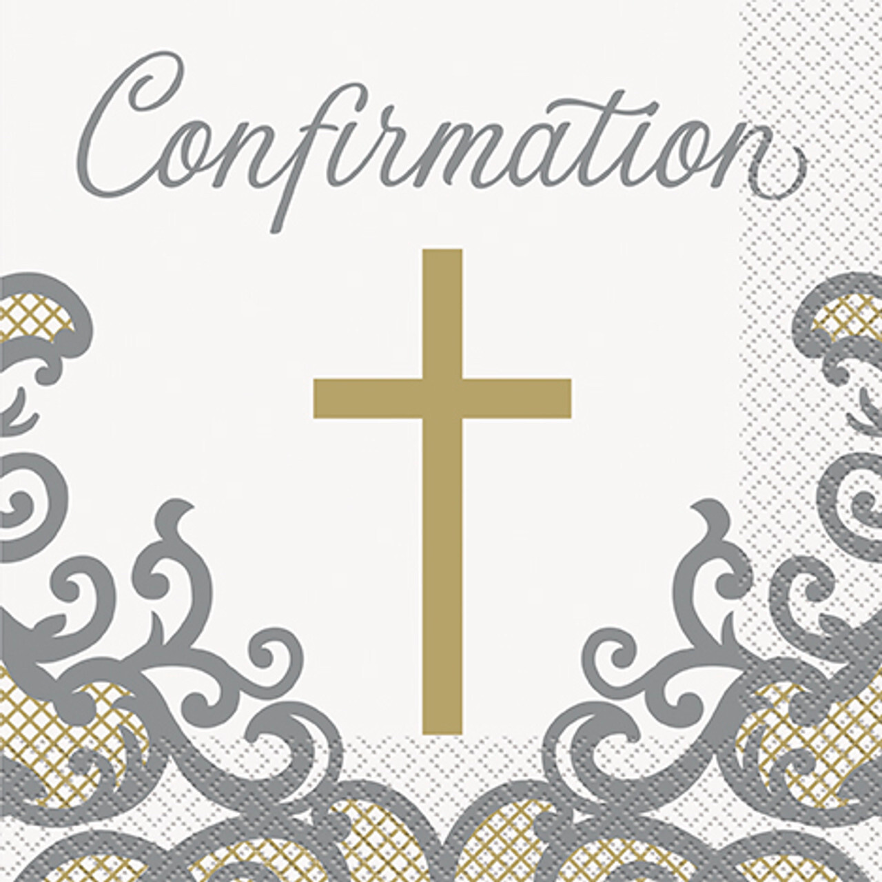 Napkins - Confirmation - Gold Cross - 16PCS - 2ply