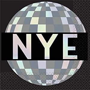 Napkins - BV - Disco Ball Drop Irridescent - 16pkg 3ply