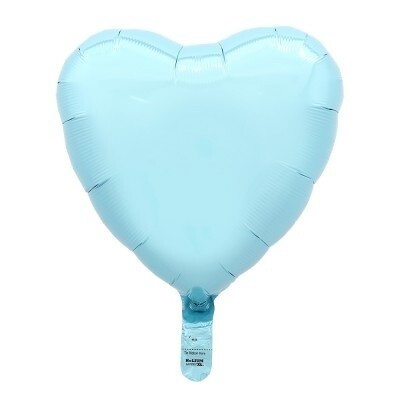 Foil Balloon - Heart - Pastel Blue - 17&#39;&#39;