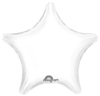 Foil Balloon - Star - White - 19&#39;&#39;