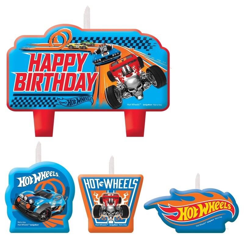 Candle Set - Hot Wheels - 4 pcs