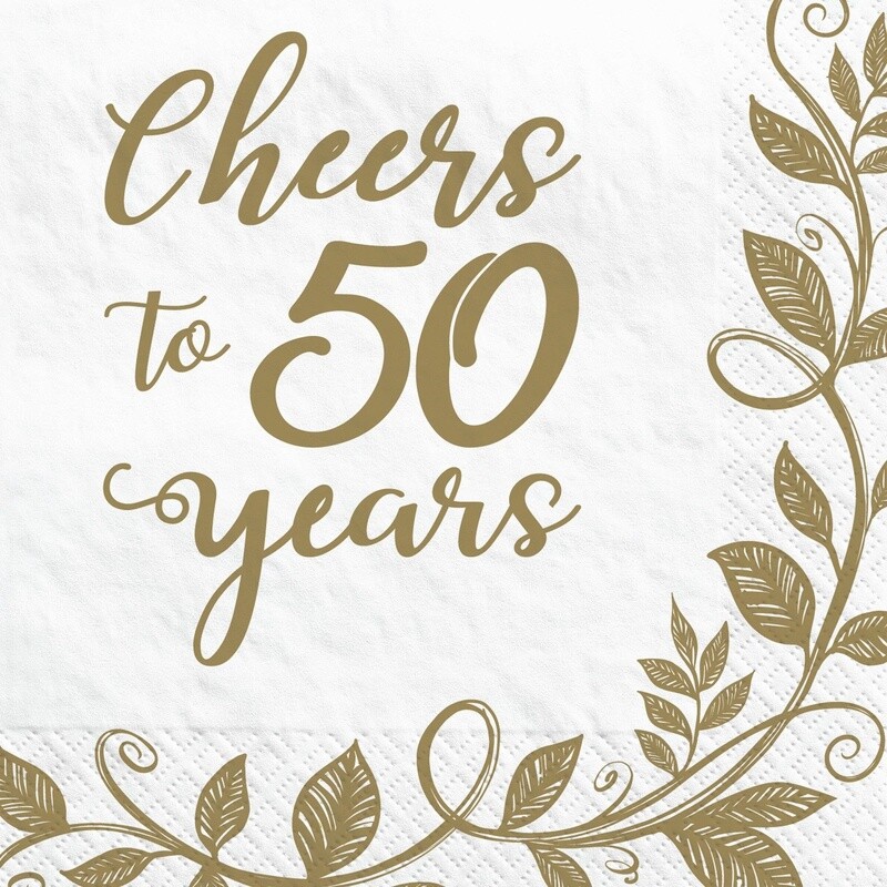 Napkins - Bev - 50th Anniversary -16 pk