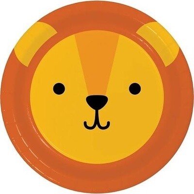 Plates - LN - Lion Animal Faces - 8pkg