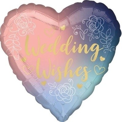 Foil Balloon - Wedding Wishes - 18&quot;