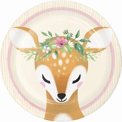 Plates - Deer Little One - 7&quot; - 8 PK