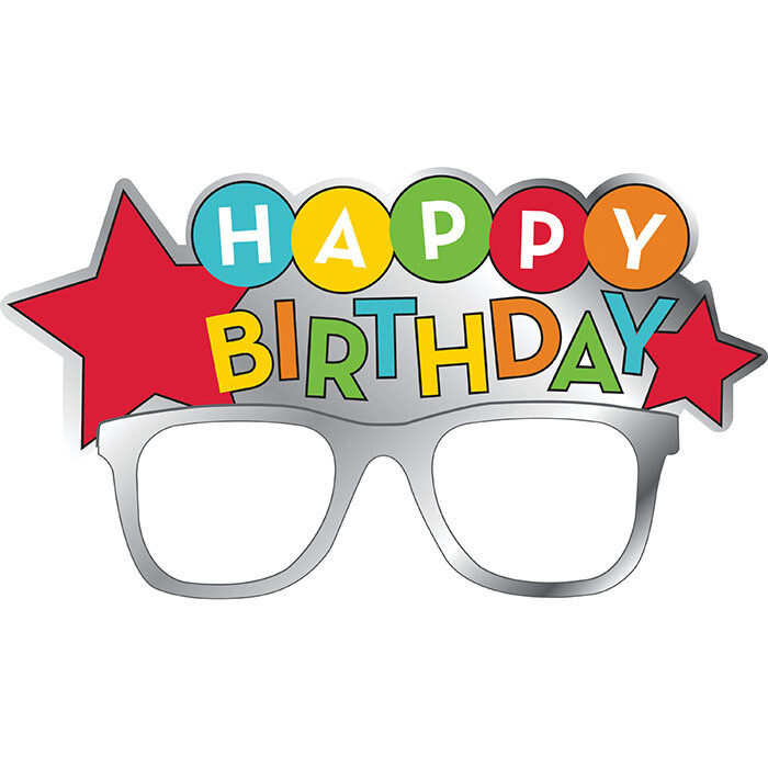 Glasses -  Birthday  Star - 1pc