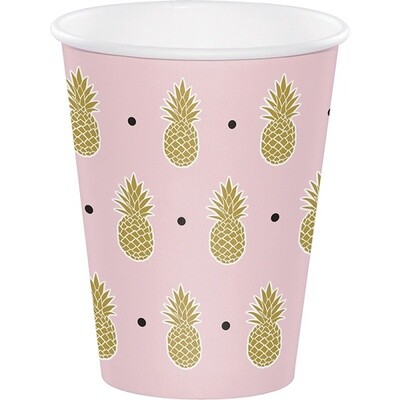 Cups - Paper - Pineapple Wedding - 12 OZ. - 354ML