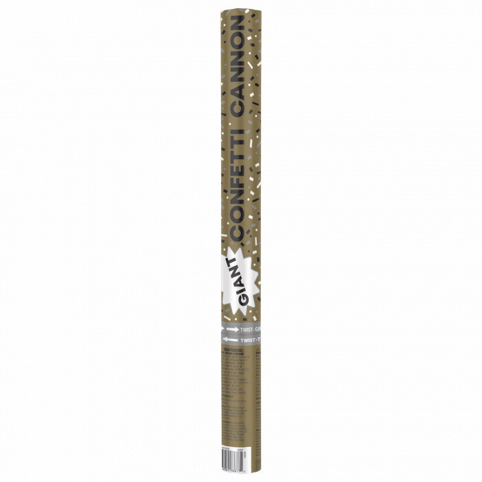 Confetti Cannon - Giant Size - Black &amp; Gold - 1pc