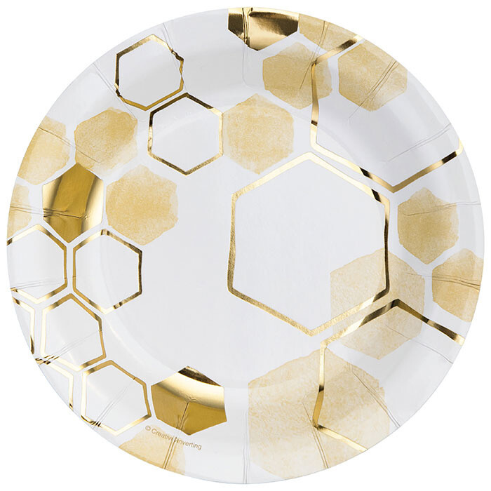 Plates - Bev - Honeycomb - 7&quot; - 8 PCS