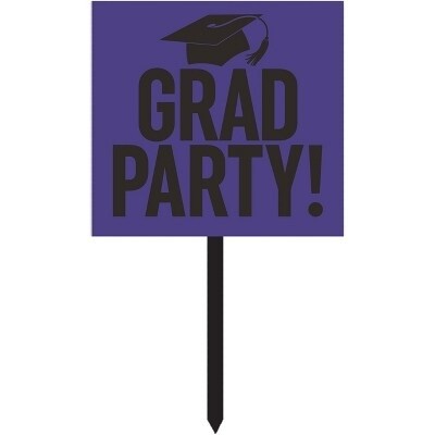 Yard Sign - School Spirit Purple - Grad