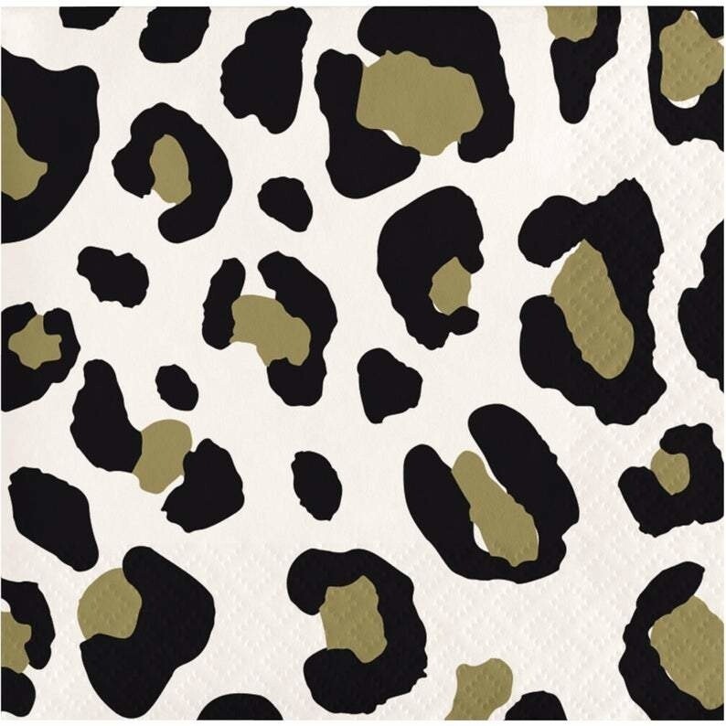 Napkins - Bev - Leopard - 16Pk - 2 PLY