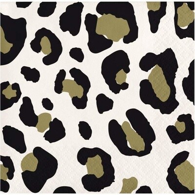 Napkins - Bev - Leopard - 16Pk - 2 PLY