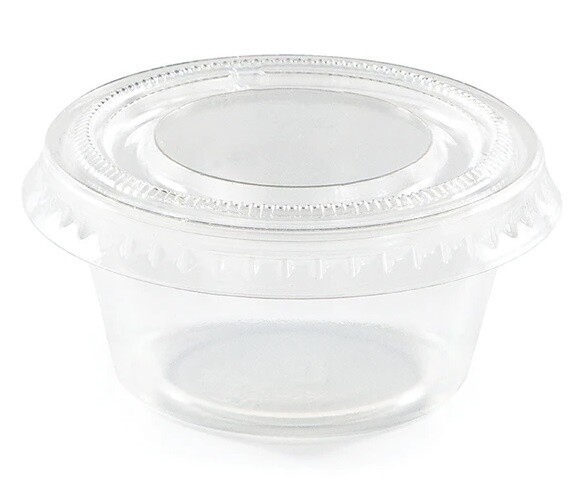 Portion Cups with lids - Plastic - 2 oz. - 24 PK