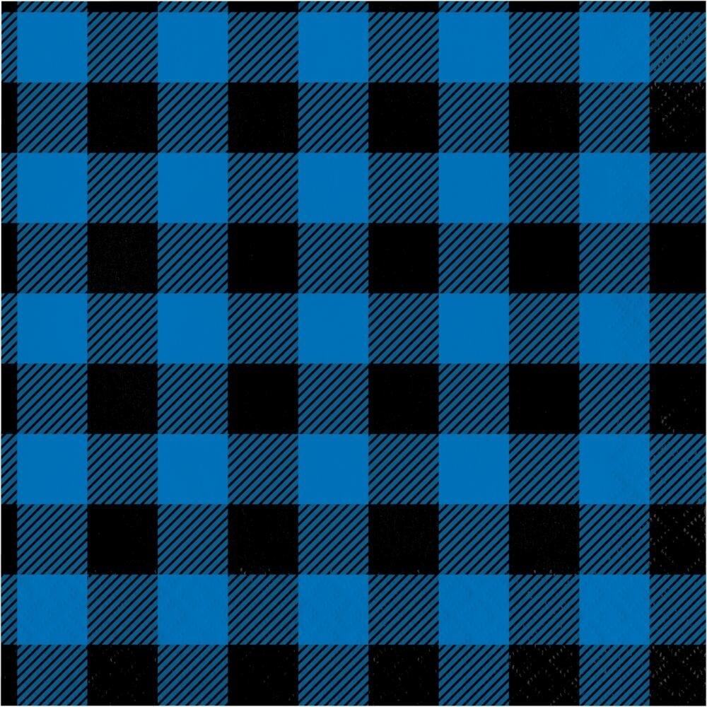Napkins - LN - Blue Black Buffalo Plaid - 2PLY - 16PK