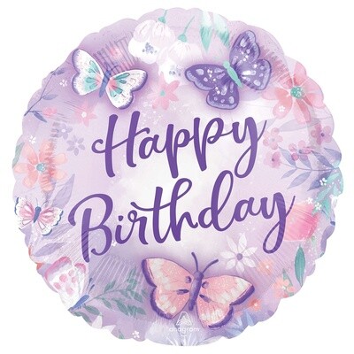 Foil Balloon - Happy Birthday  -18&quot; - Flutter
