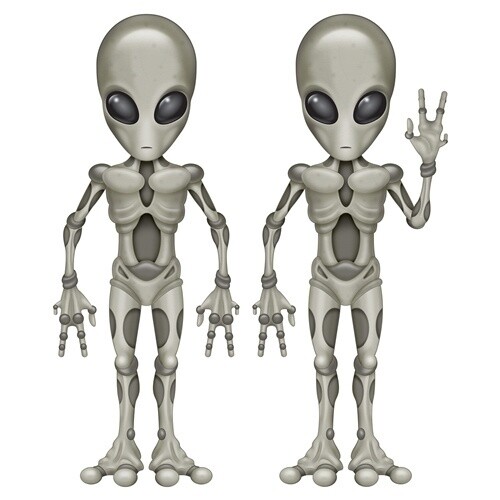 Alien Cutouts - 8pkg