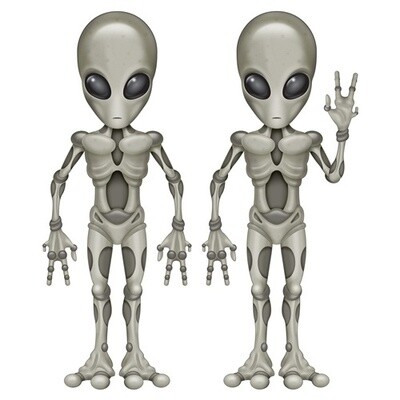 Alien Cutouts - 8pkg