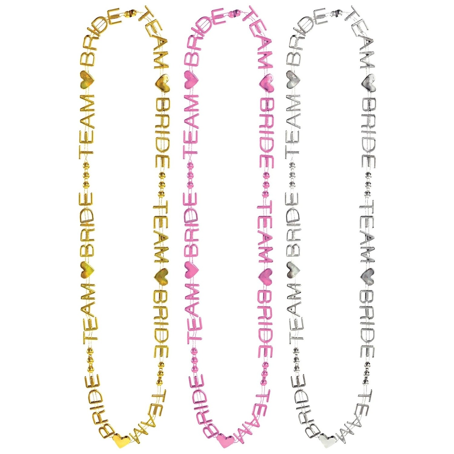 Necklaces - Bachelorette Team Bride - 6 PCS