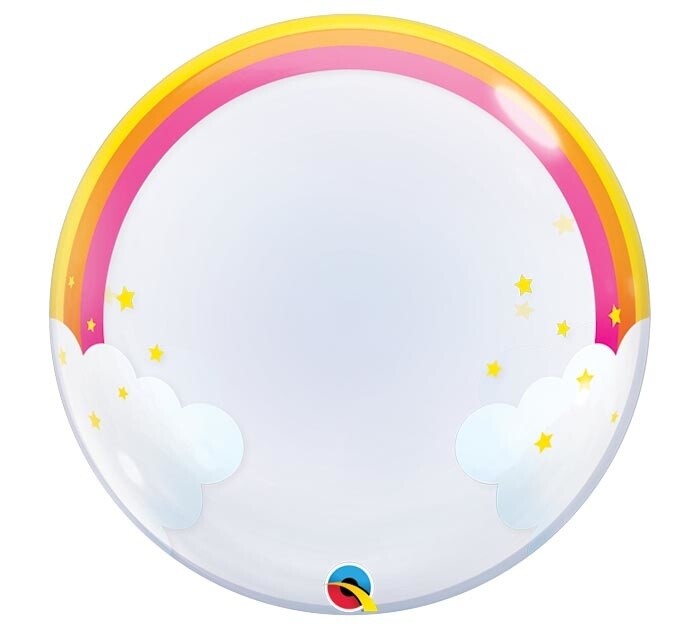 Balloon - Bubble Deco - Rainbow - 22&quot;