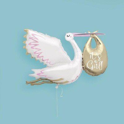 Foil Balloon - It&#39;s A Girl - Super Shape - 62&quot;