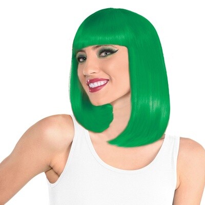 Wig - Long Bob - Green - 1pc