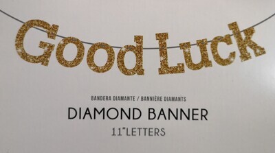 Banner - Good Luck - Glitter Gold - 11.25ft