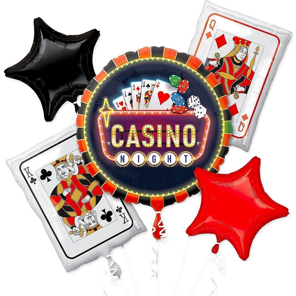 Foil balloon - Casino - Bouquet of 5