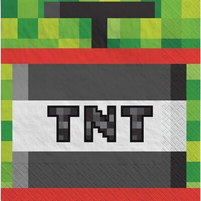 Napkins - Bev - TNT - Pixel Party - 16PK
