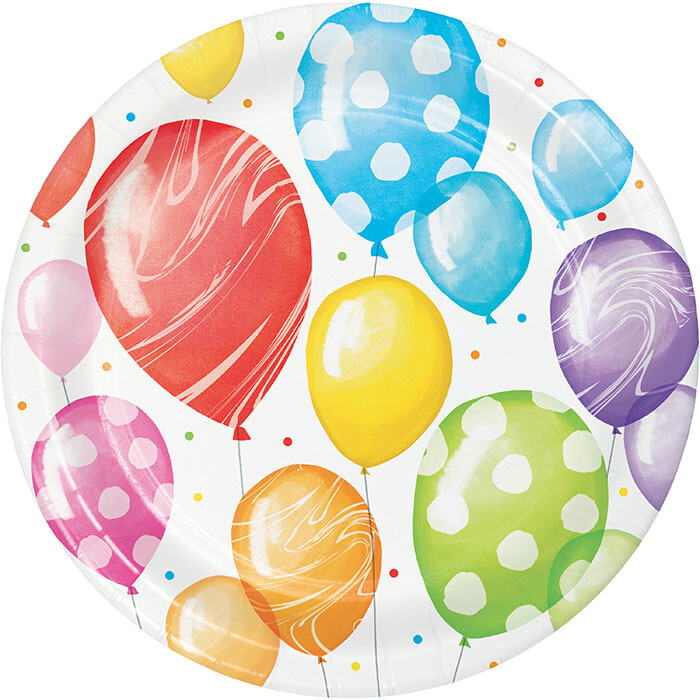 Plates - Bev - Balloon Bash - 8pkg