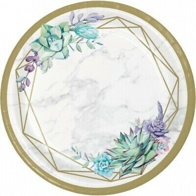 Plates - DN - Geometric Succulents - 10&quot; - 8pk